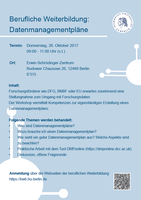 Berufliche Weiterbildung Datenmanagementpläne