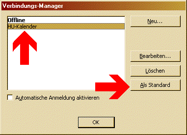 Screenshot Verbindungsmanager Standard