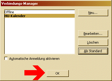 Screenshot Verbindungsmanager OK