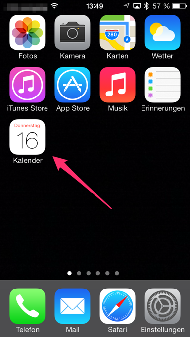 Kalender-App starten