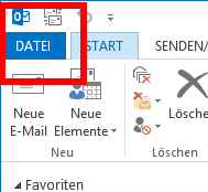 Menüpunkt "Datei"