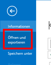 Öffenen und Exportieren