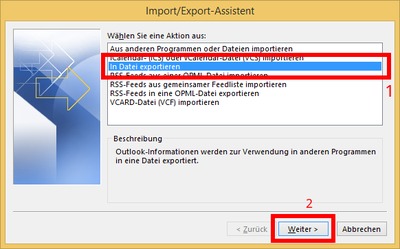 Daten in Datei exportieren