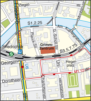 Lageplan Grimm-Zentrum