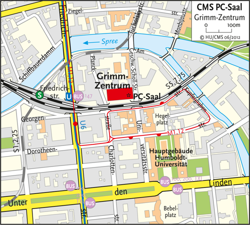 Lageplan Grimm-Zentrum