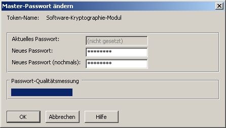 Dialog Master-Passwort ändern