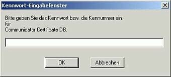 Dialog Verschlüsseln Master-Passwort